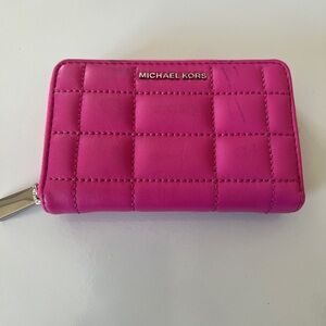 Michael Kors Fuchsia Quilted Wallet